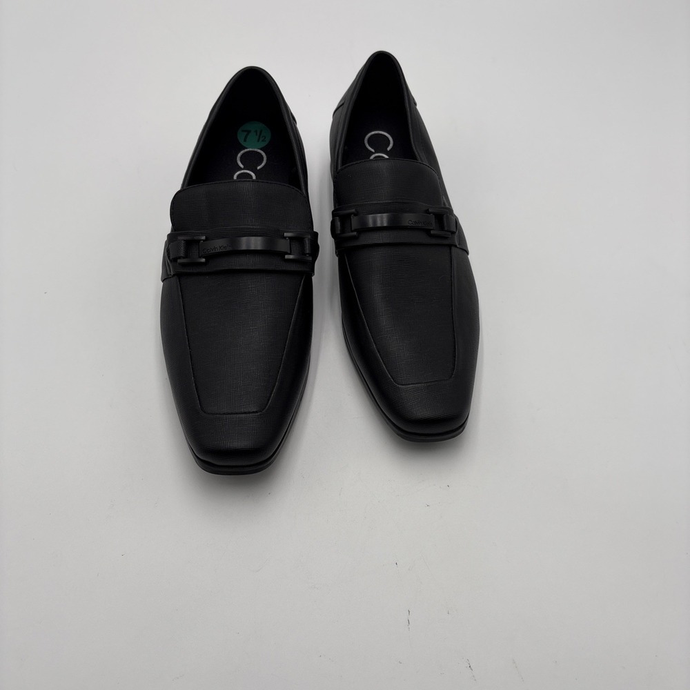 Calvin Klein Square Toe'd Loafers Mens Size‎ 7.5 Black CMBIND-R Style